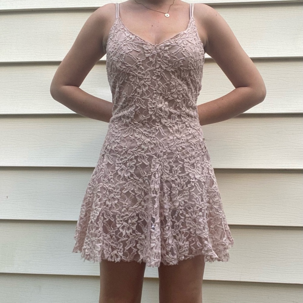 Zara Sparkly Lace Mini Dress